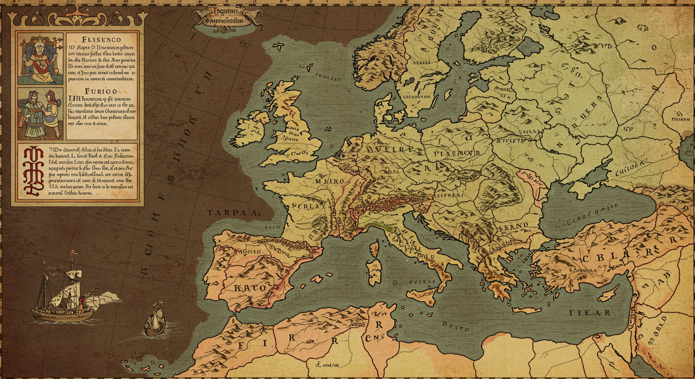 Mapa de Europa medieval